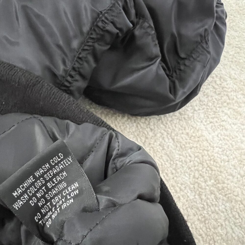 Y2K South Pole Zip Up Black Gold Bomber Jacket XL - Picture 14 of 14